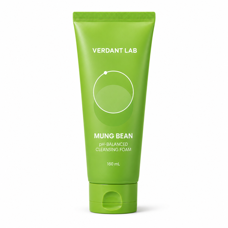 Private Label Mung Bean pH-Balanced Gentle Cleansing Foam 160mL-zoom-